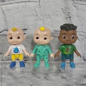 Cocomelon Baby JJ Action Figures Lot Of 3 Mini Dolls 2.5" Jazwares Moonbug